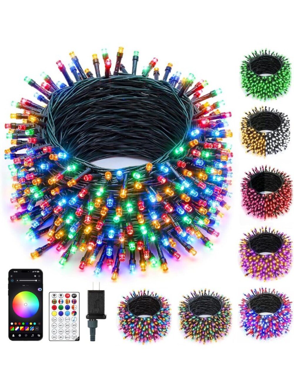 82ft 250LED Smart Color Changing Fairy Lights for Christmas & Halloween Decor